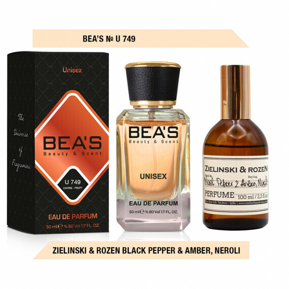 Парфюмерная вода BEAS U749 Zelinsky & Rozen Black Pepper & Amber, Neroli